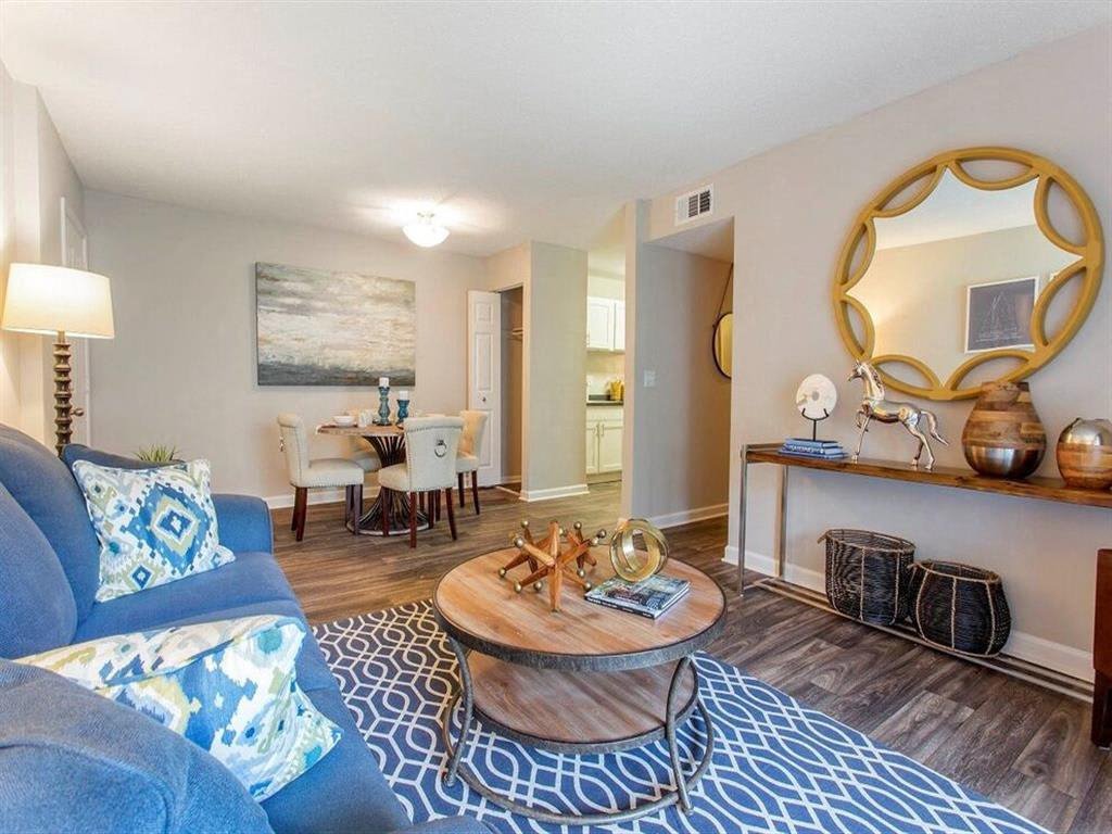 signage at Towne West Manor features spacious two & three bedroom apartment homes